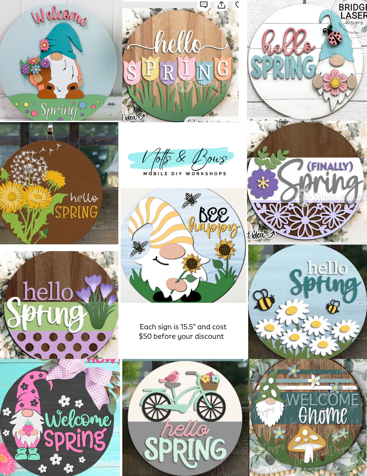 DIY Sign Classes Spring Signs