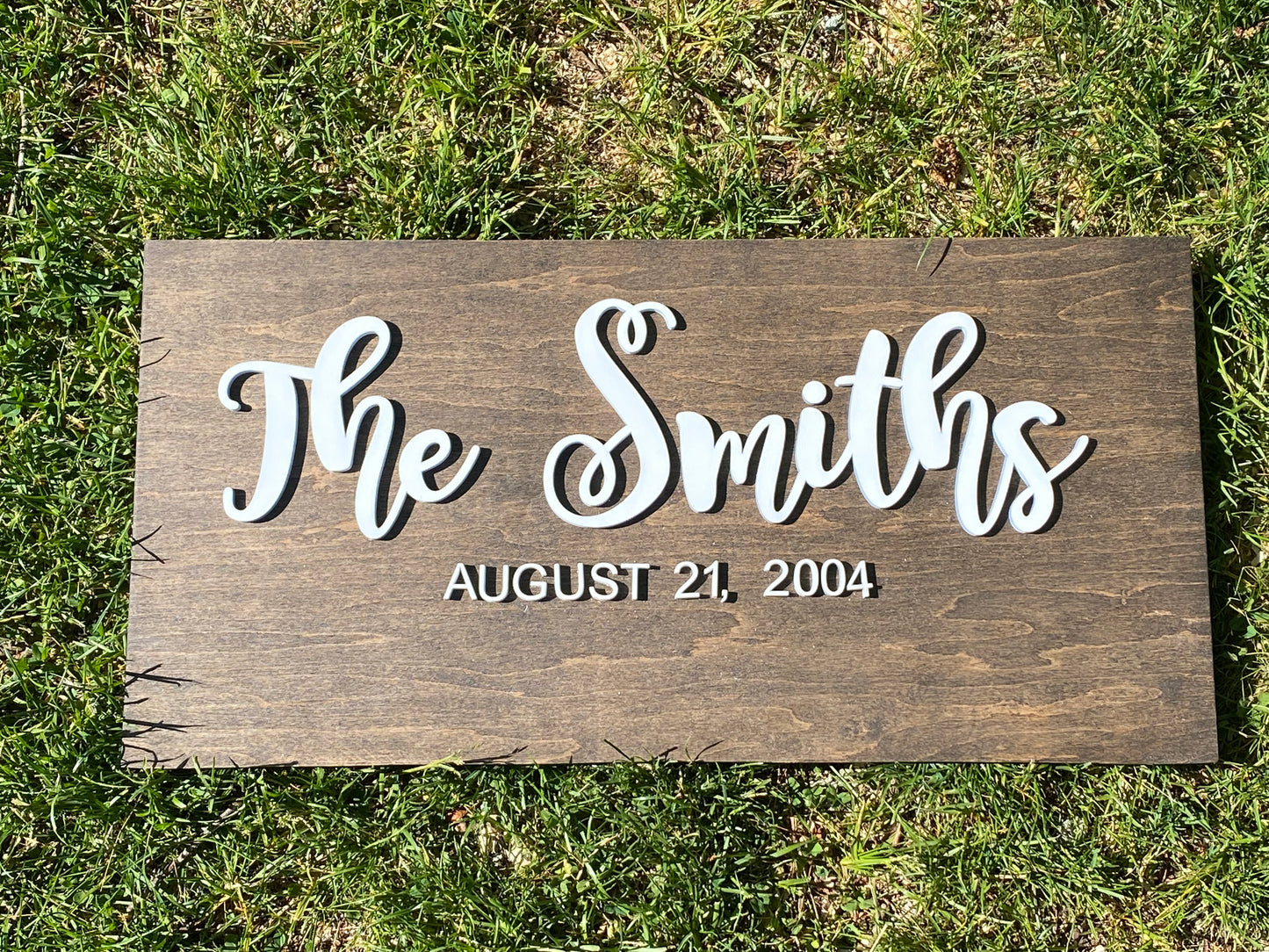 Personalized last name sign for weddings and couples