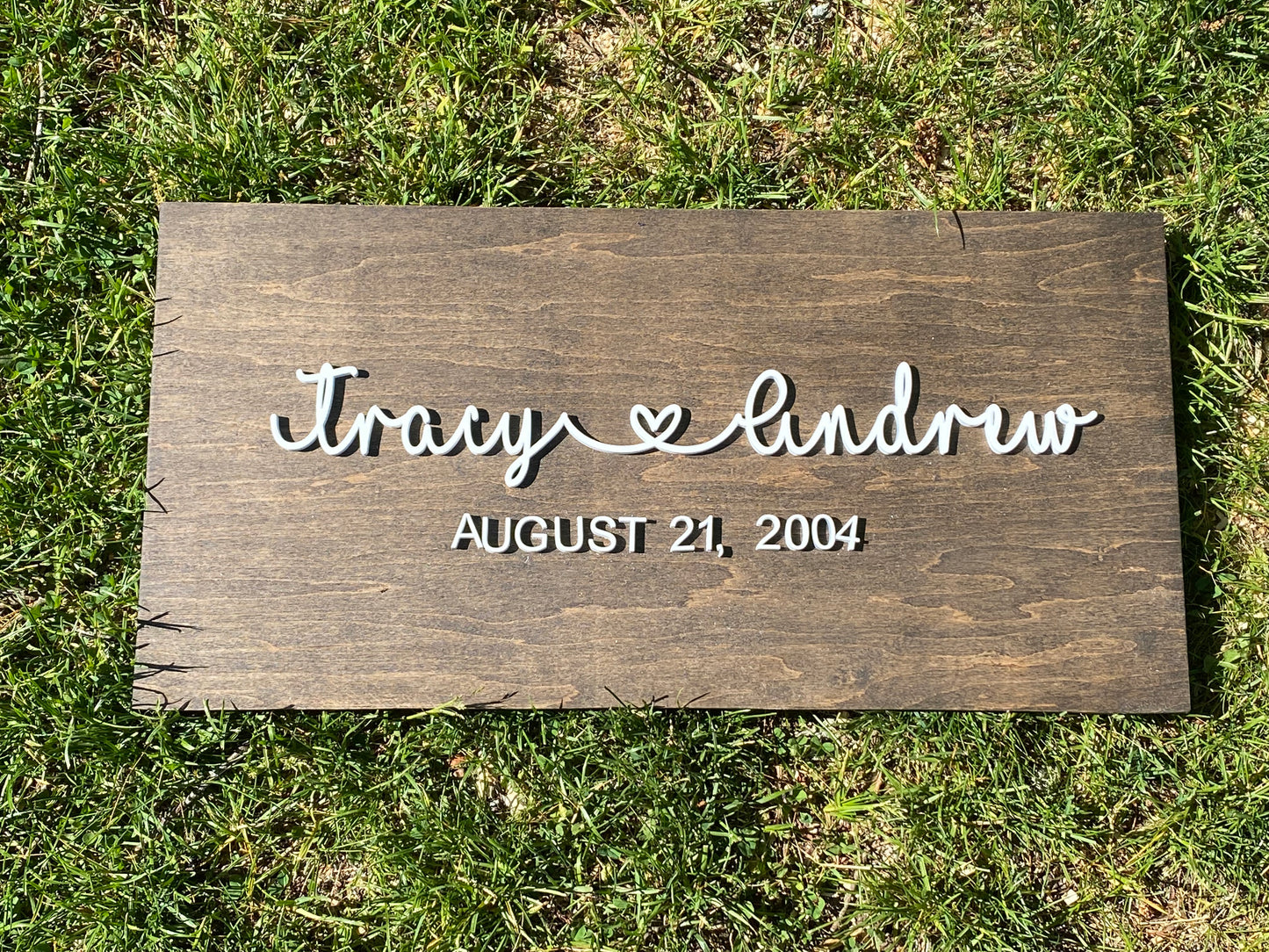 Wedding Wooden Guestbook Couples names and Established date Sign